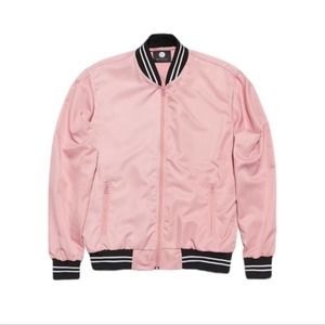 NWT KStately Unisex Dusty Rose Bomber Size M